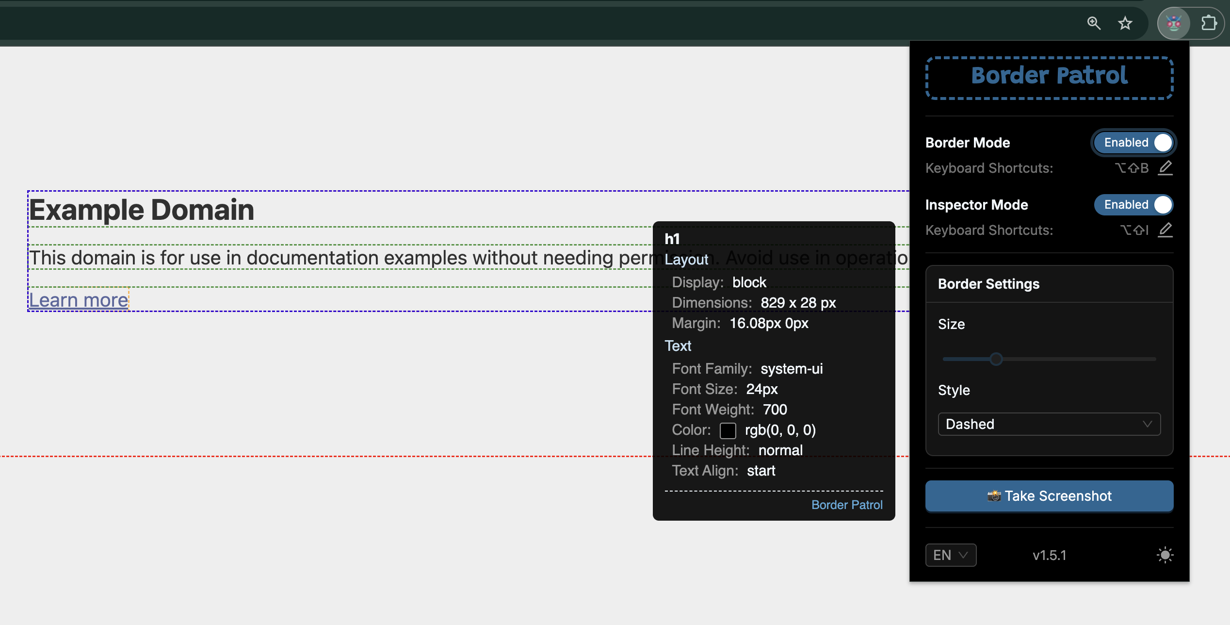 Border Patrol Extension in Action